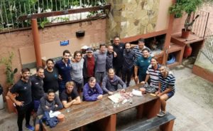 Integrantes de los Staffs de los cuatro Seleccionados compartieron un almuerzo de camaradería en el día libre